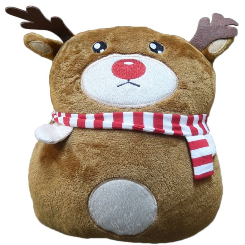 2 in 1 elk adorable blanket with cute pillow flannel soft blanket