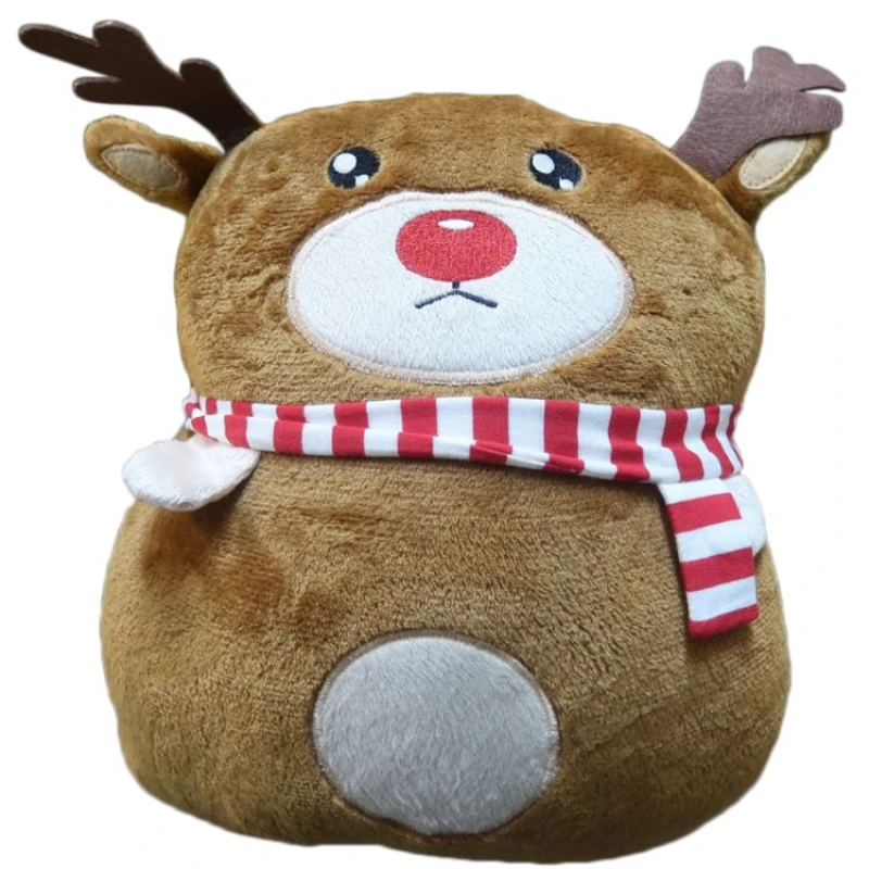 2 in 1 elk adorable blanket with cute pillow flannel soft blanket