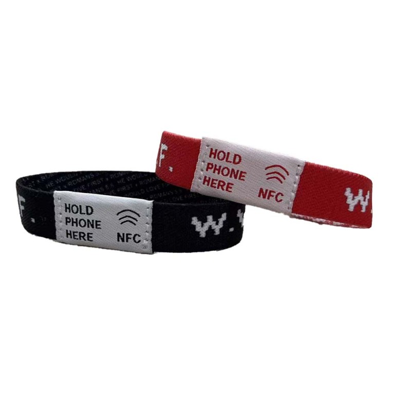 NFC WWJD elastic bracelets both side custom print