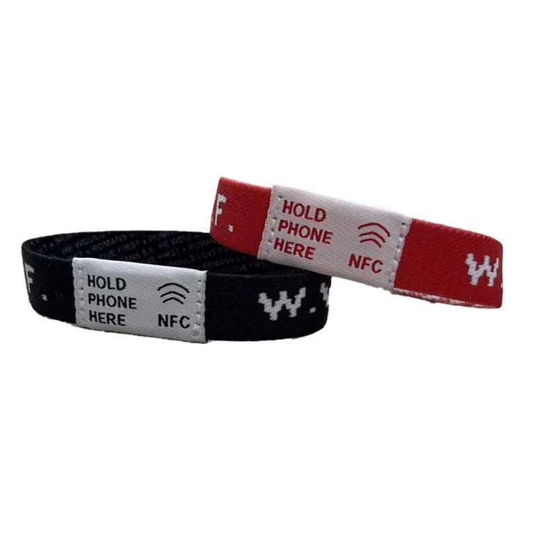 Pulseras elásticas NFC WWJD con impresión personalizada por ambos lados