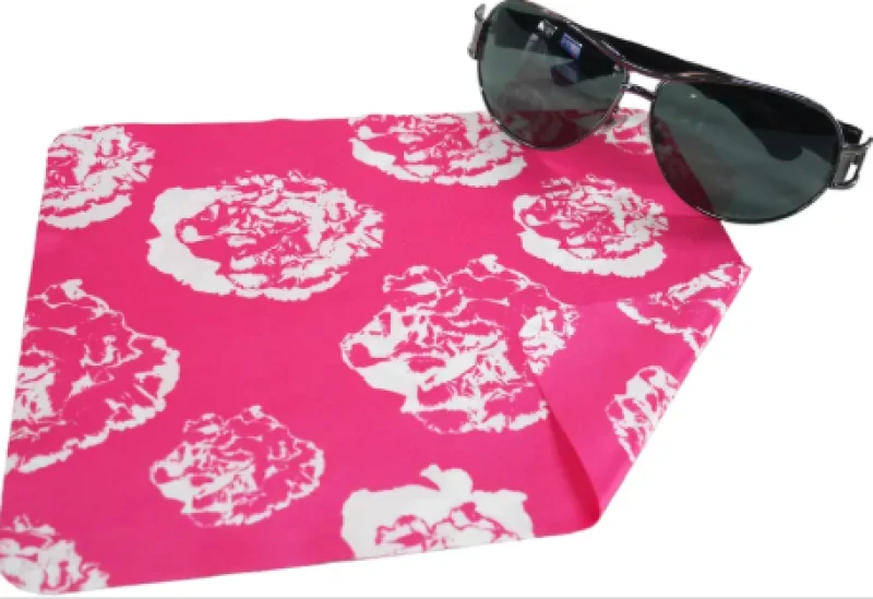Flower sublimation print glasses lens cloth