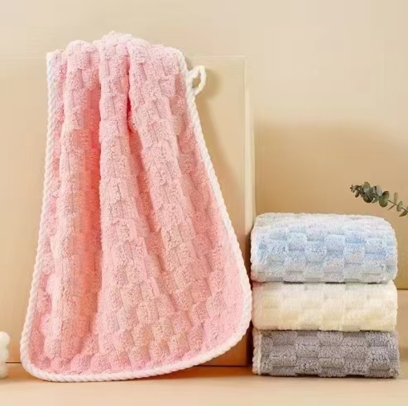 Toalla de baño de coral de felpa gruesa y suave absorbente