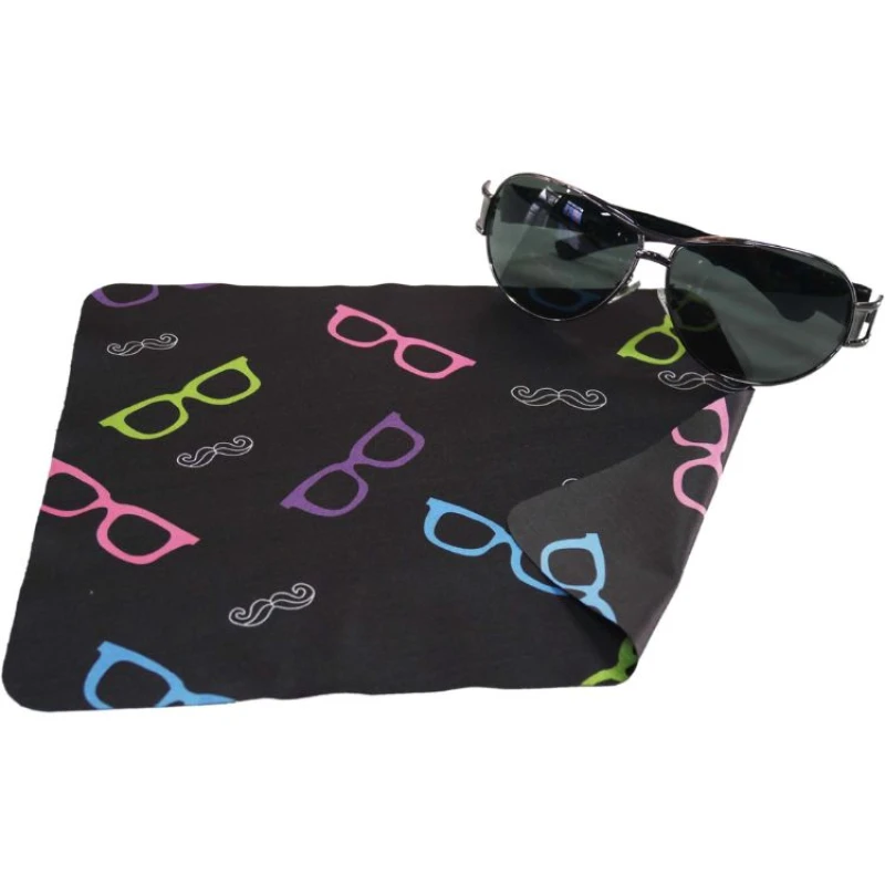 Paño de limpieza para gafas con impresión por sublimación personalizada en ambos lados