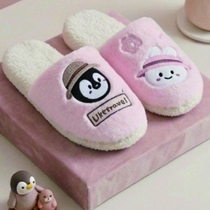 Warm and cute soft slipper
