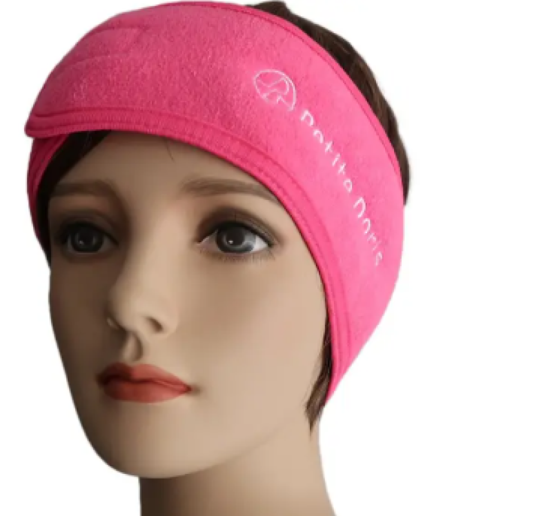 Colorful absorbent polyester headband embroidery logo