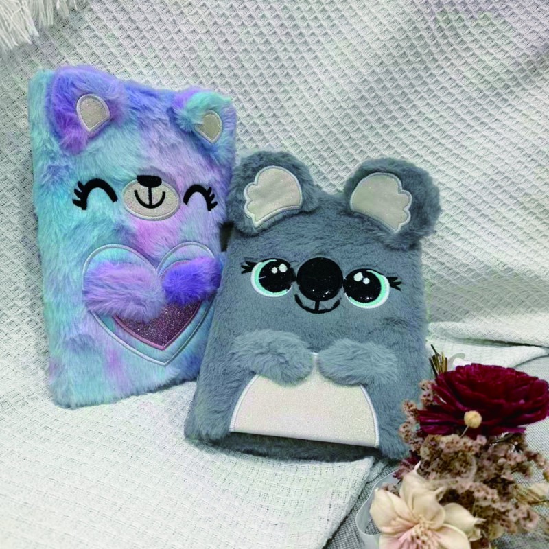 Cuteanimal fur A5 notebook, cute diary