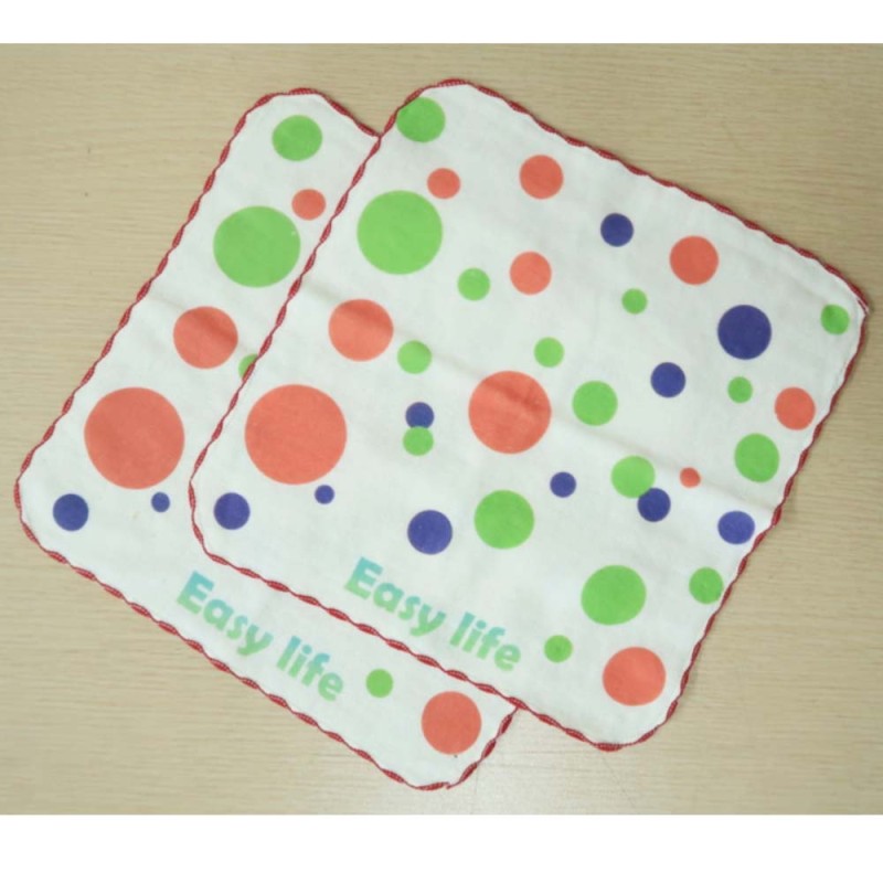 Digital direct printing 100% cotton face towel tie-dye logo print