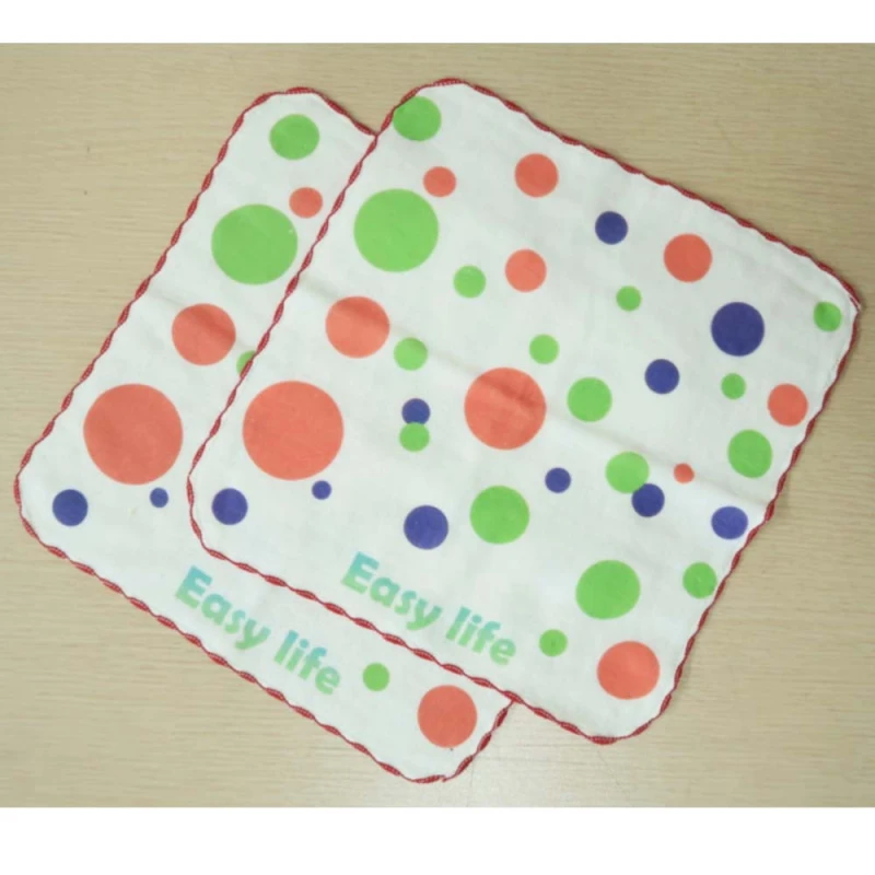 Digital direct printing 100% cotton face towel tie-dye logo print
