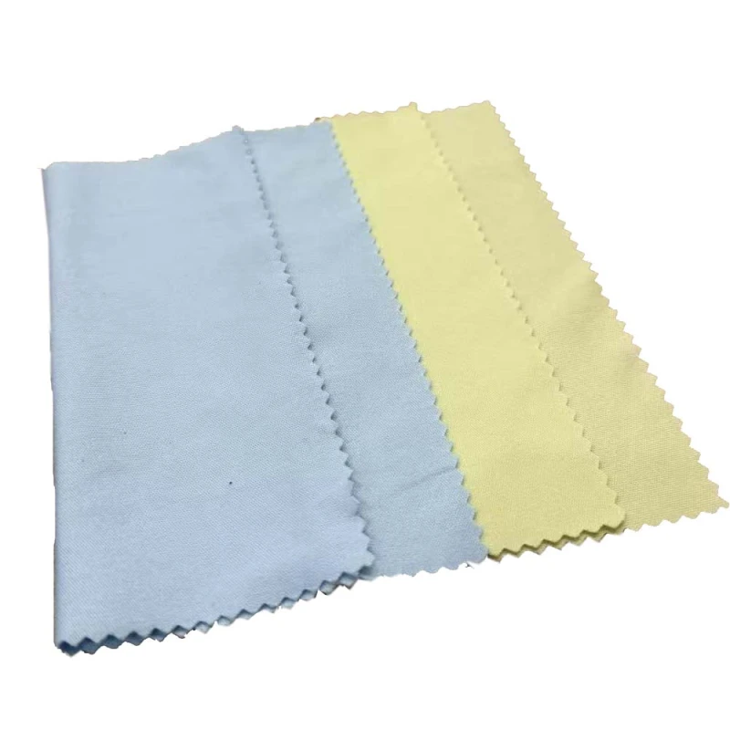 Pastel color lens cloth with zigzag edge 100% polyester