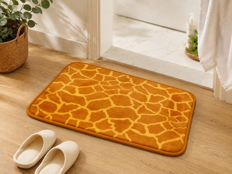 Cute flannel mat pattern by printing and soft floor mat