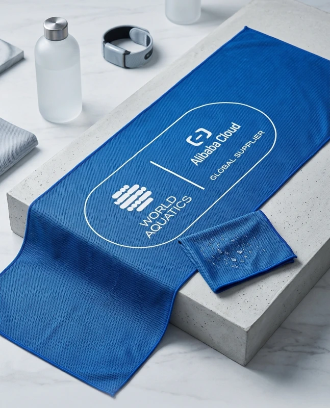 Custom Logo Promotional Gift Microfiber Quick Drying Towel Cooling Sports Towel