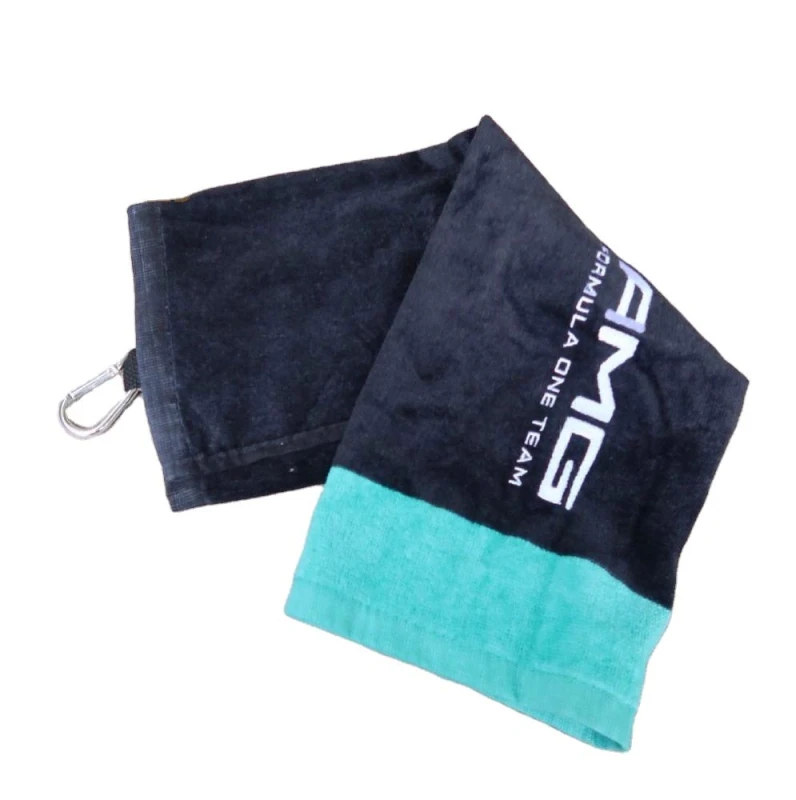 100% Cotton Velour Golf Towel Fiber Reactive Print with Hook Premium Golf Products