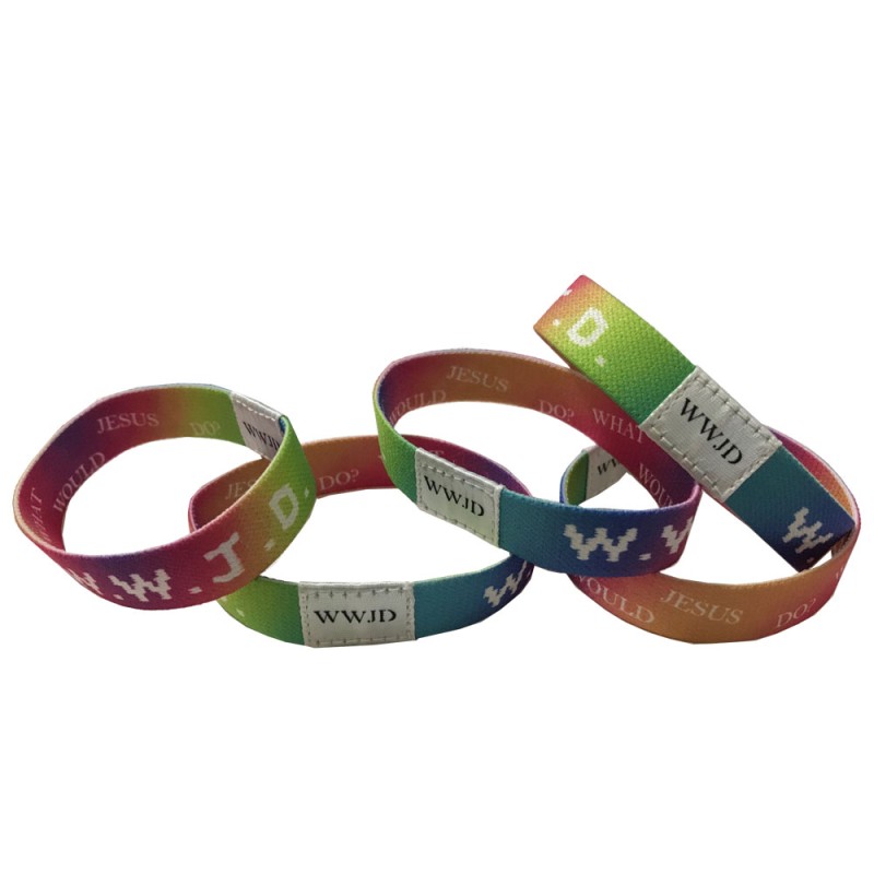 Tie-dye elastic bracelets with sublimation print