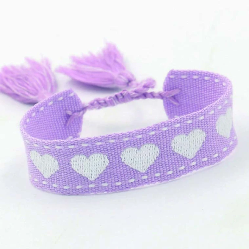 Features delicate embroidery for a unique and stylish look woven bracelets