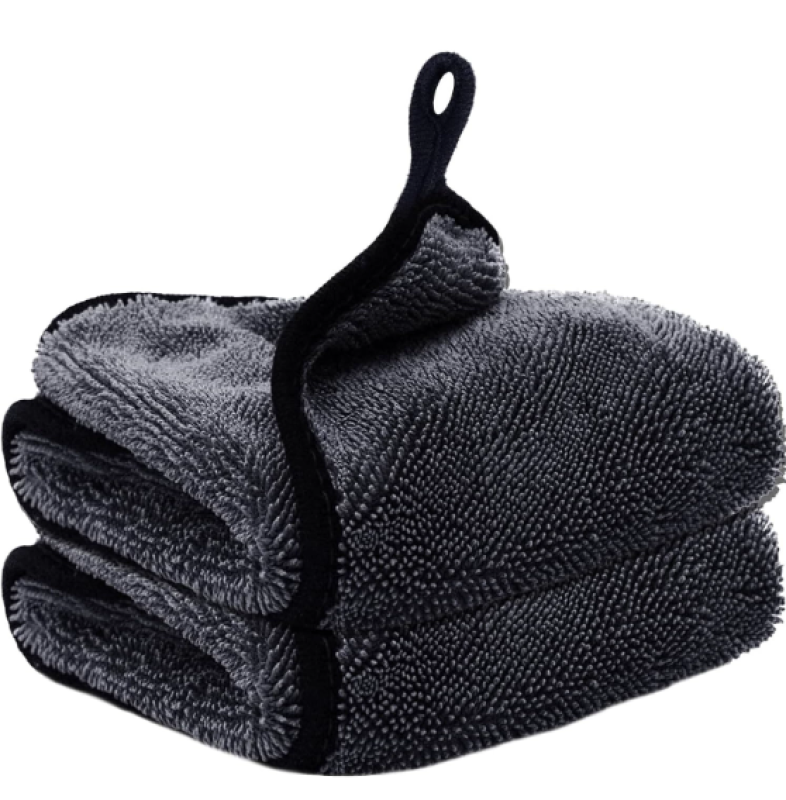 Twisted loop microfiber car cloth